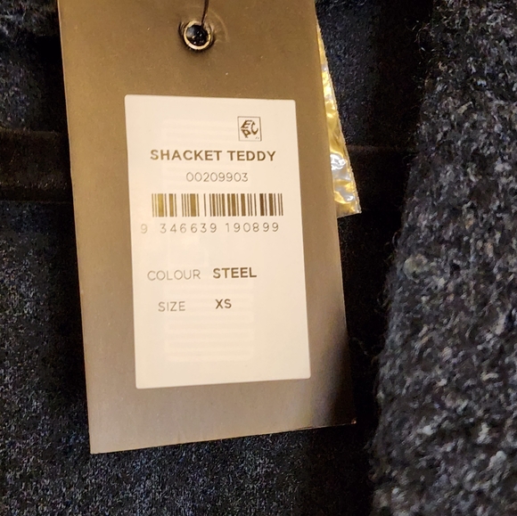 NWT City Chic CCX Teddy Shacket Steel Blue Size 14 - Picture 8 of 12